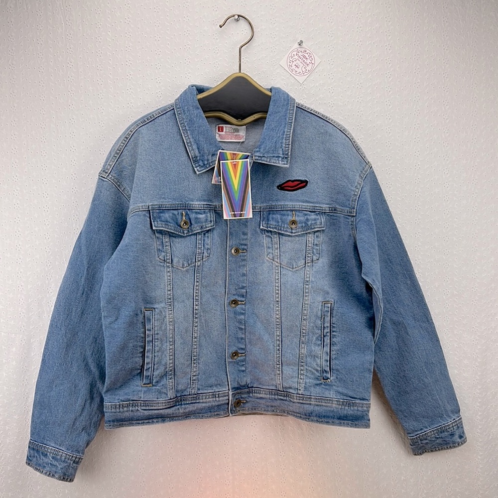 Gay Pride Jeans Jacket NWT Women’s Large